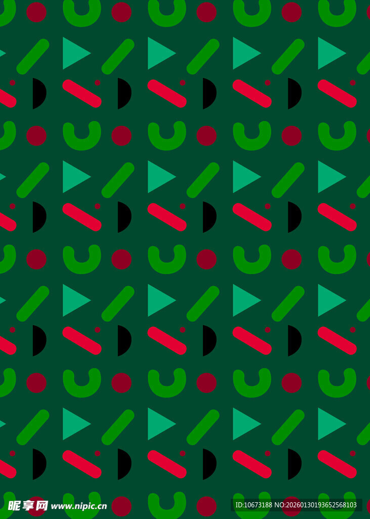 圣诞风几何图案无缝背景