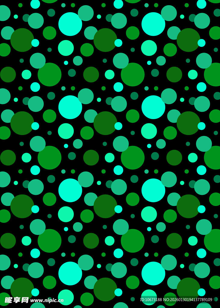 绿蓝圆点几何图案背景