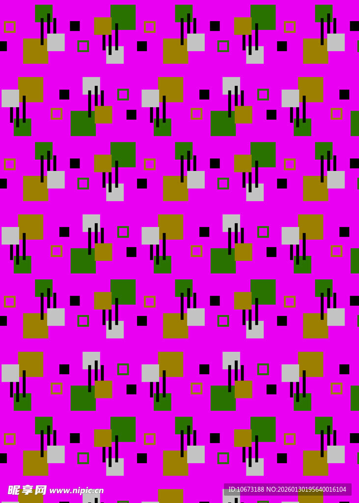 粉色背景卡通图案无缝纹理