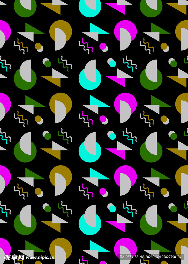 多彩几何图案无缝背景