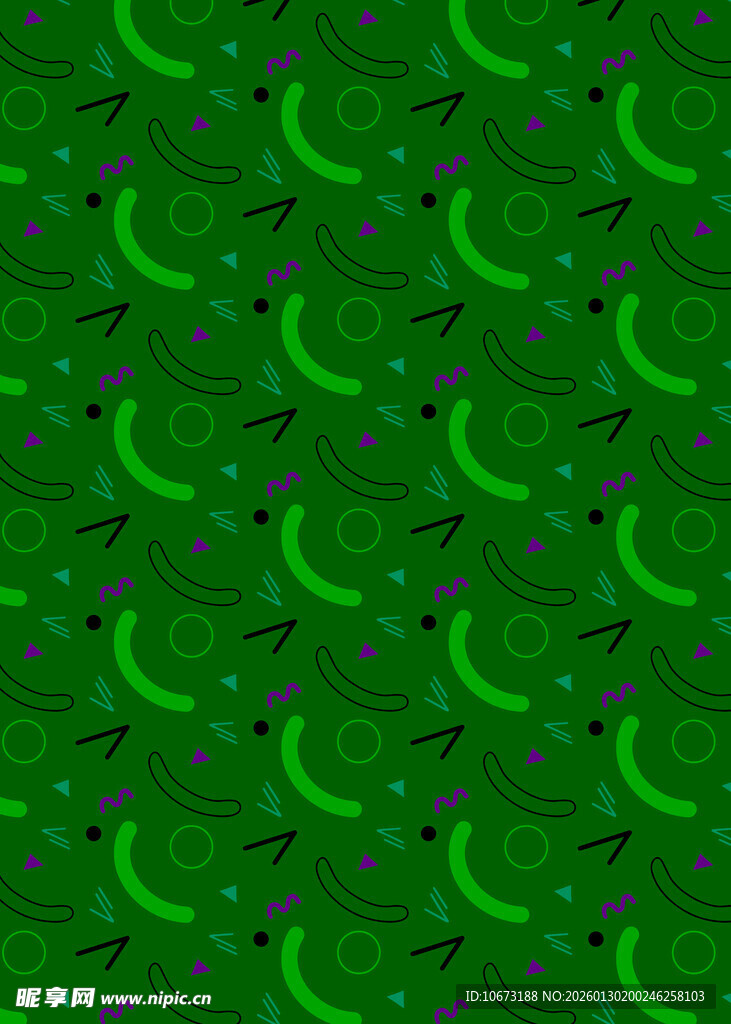 绿色月牙图案背景纹理