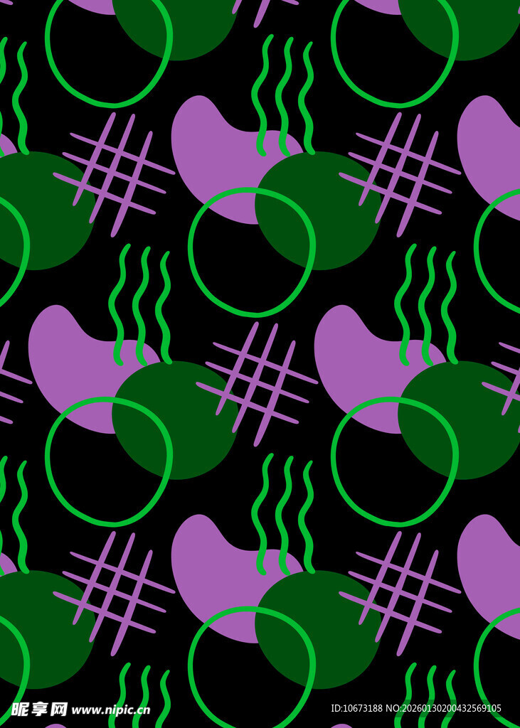 绿紫相间抽象图案背景