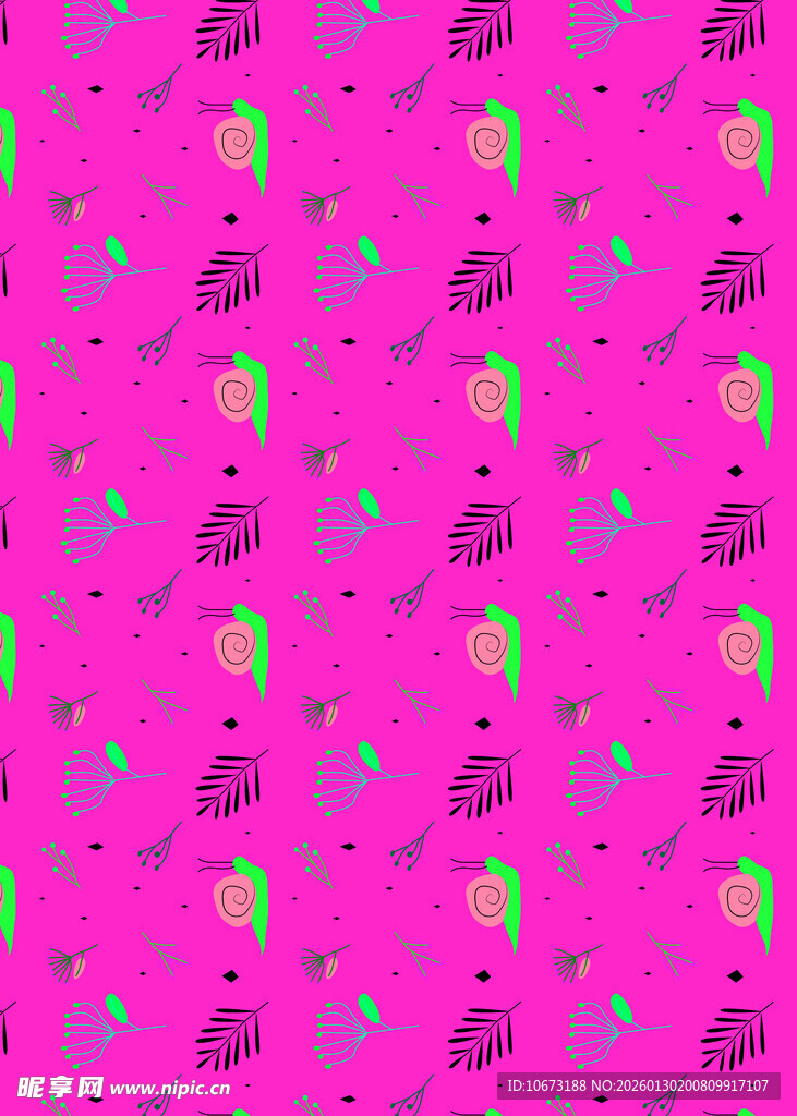 粉色仙人掌图案背景