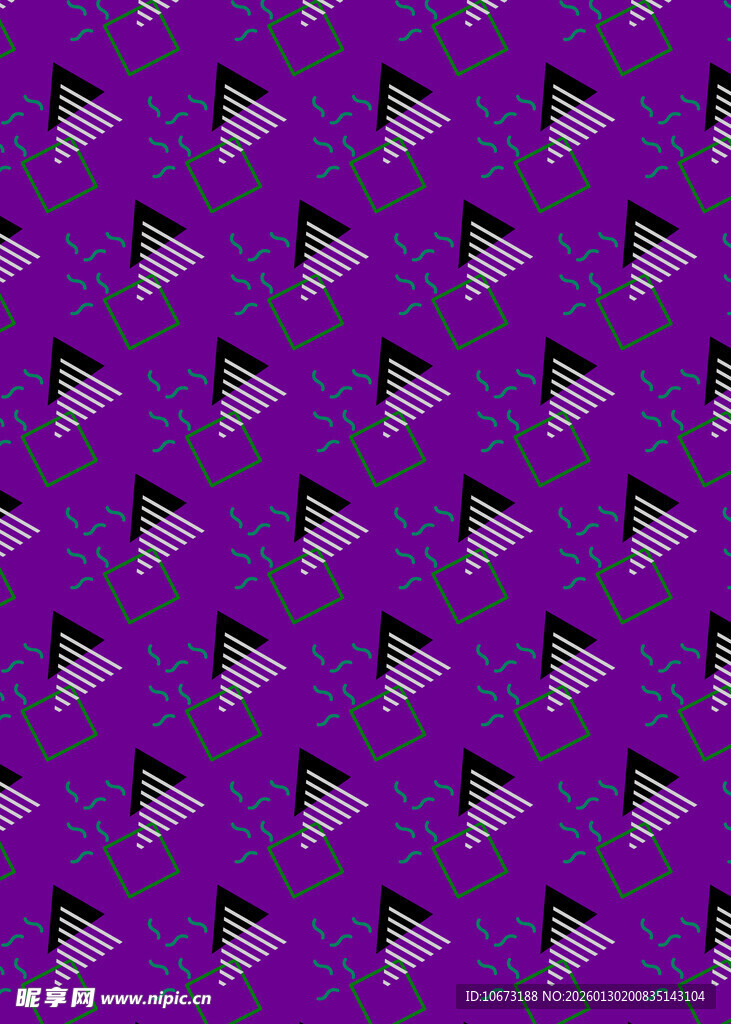 紫色几何三角图案背景