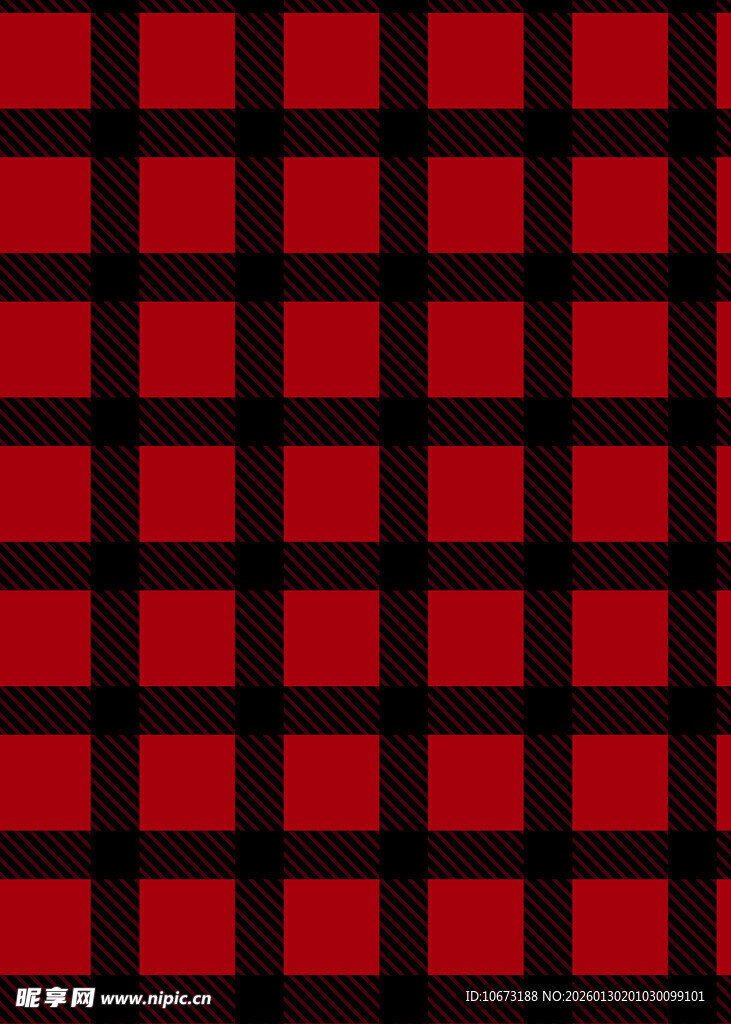 红色黑格针织纹理图案
