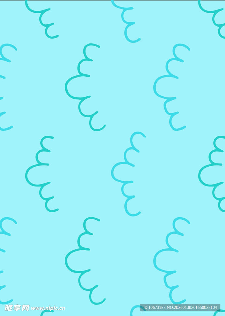 浅蓝色卷曲图案背景纹理