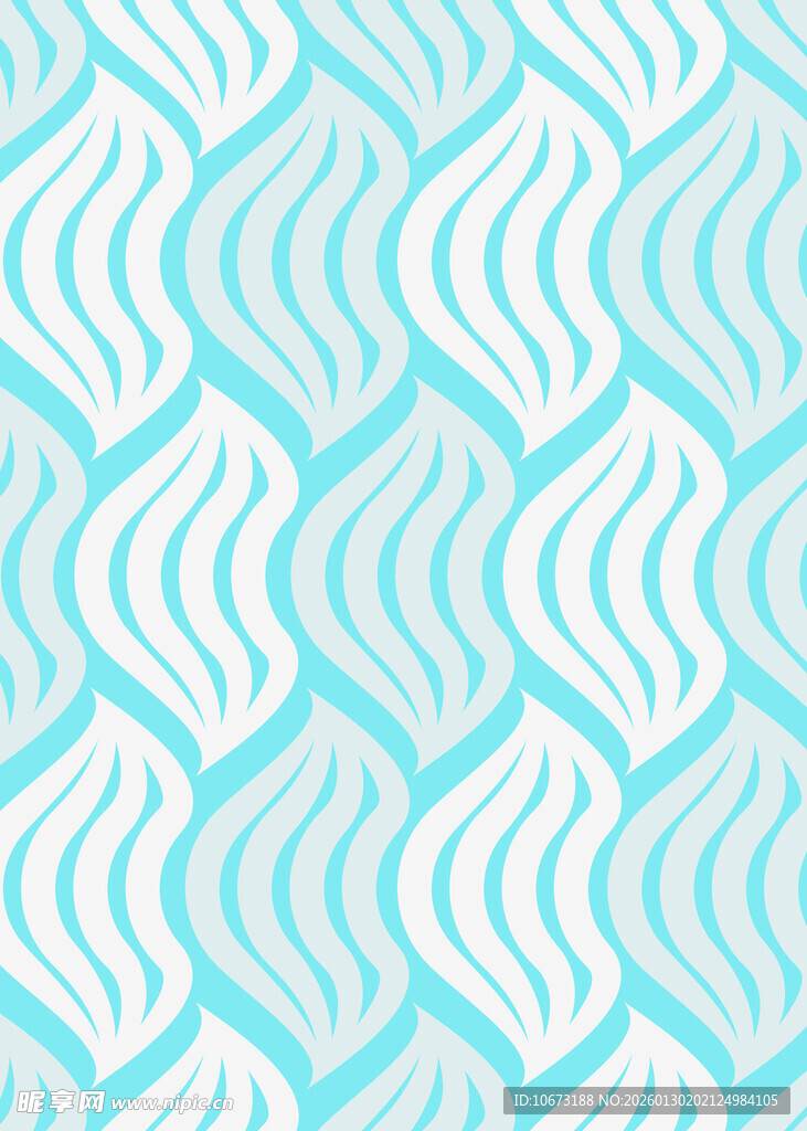 蓝白波浪纹几何图案背景