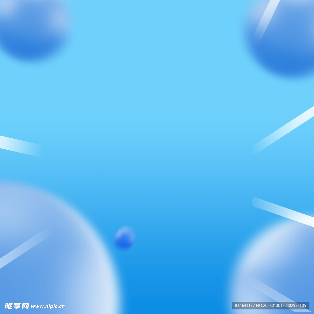 梦幻蓝色气泡背景图