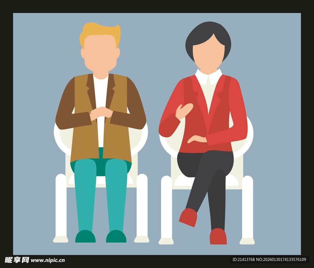 两人对坐交流场景