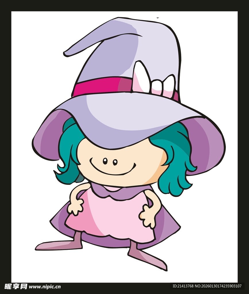 可爱小女巫卡通形象