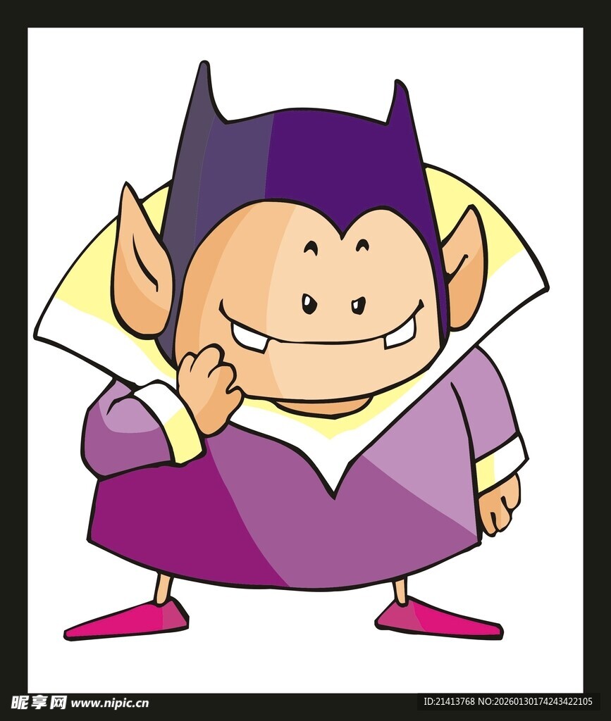 紫色小恶魔卡通形象