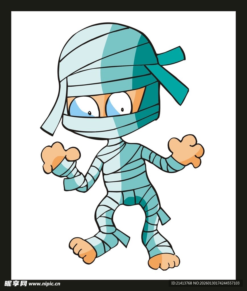 可爱卡通小木乃伊形象