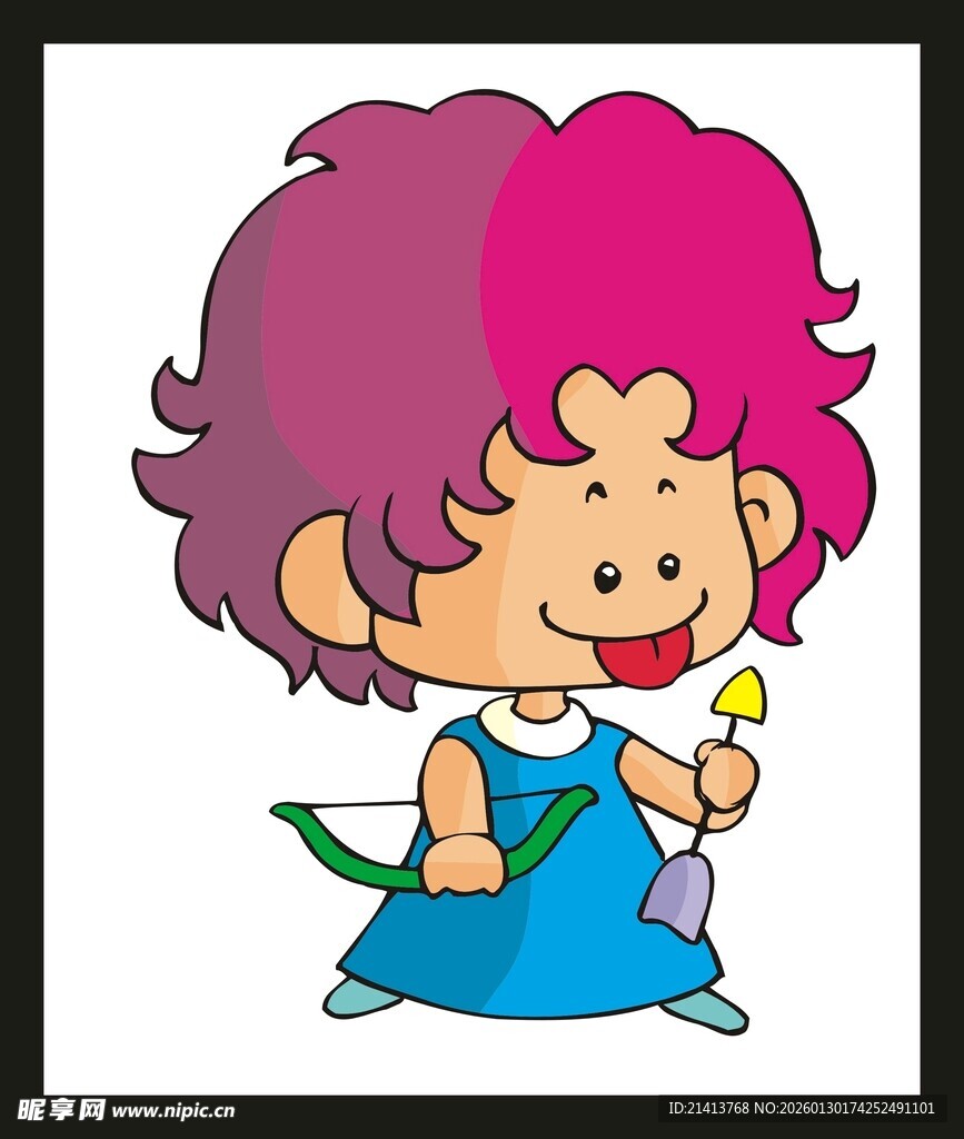 手持蜡烛的可爱卷发女孩