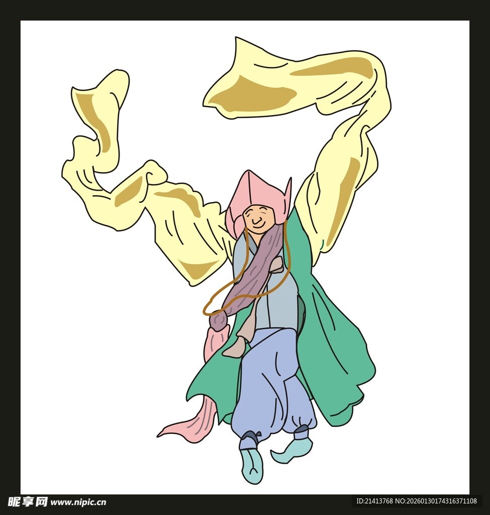 飘逸服饰的奇幻人物形象