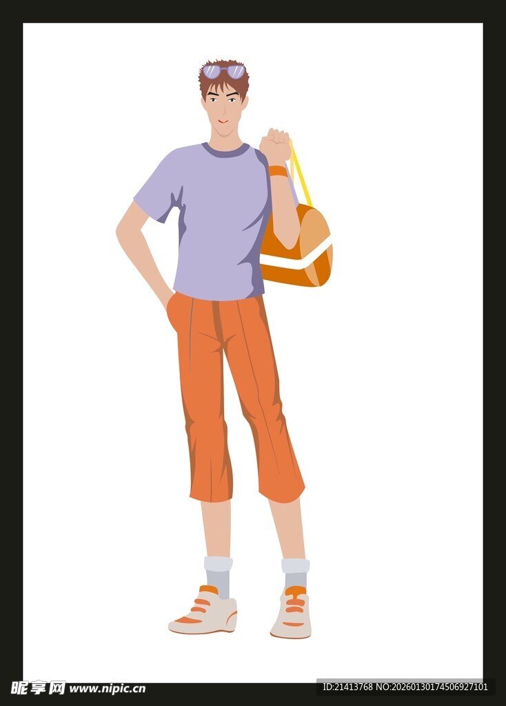 时尚休闲风男士形象展示