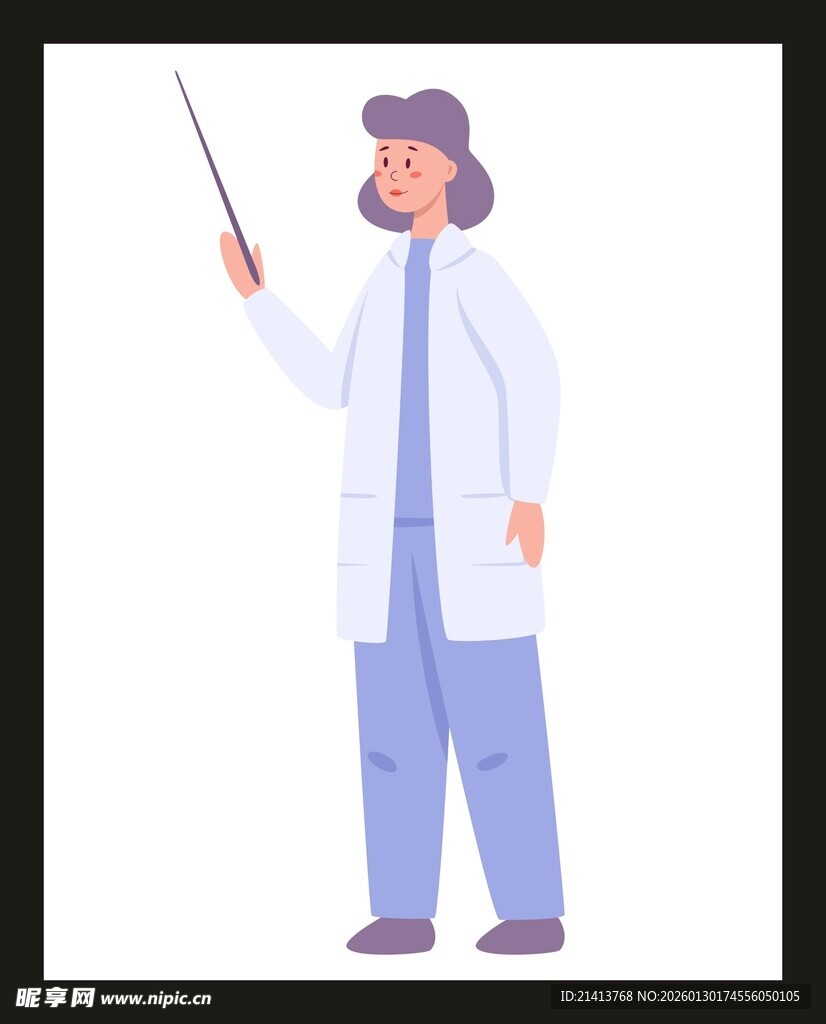 医生持教鞭讲解医学知识