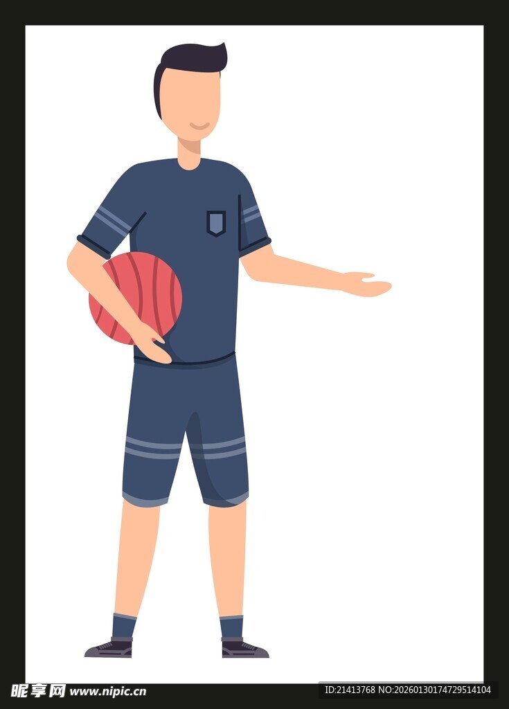 递篮球的运动男子