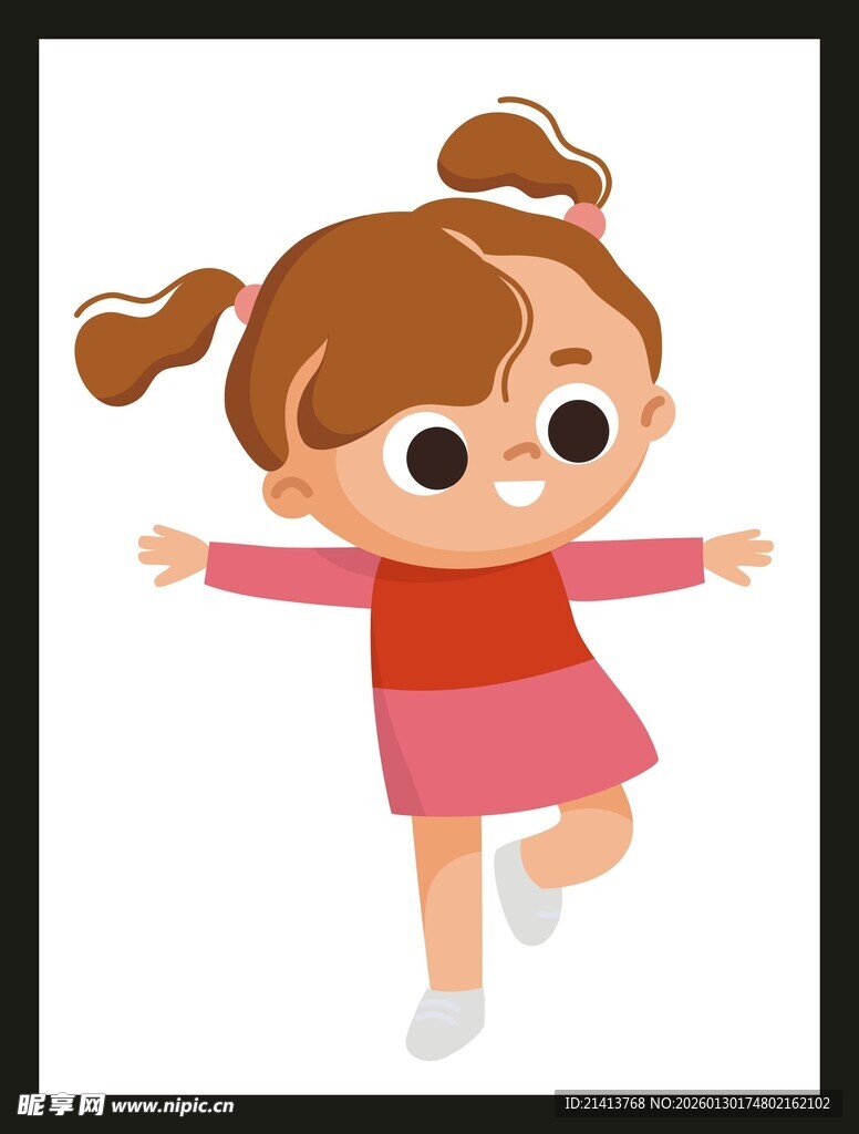 跳舞的可爱小女孩
