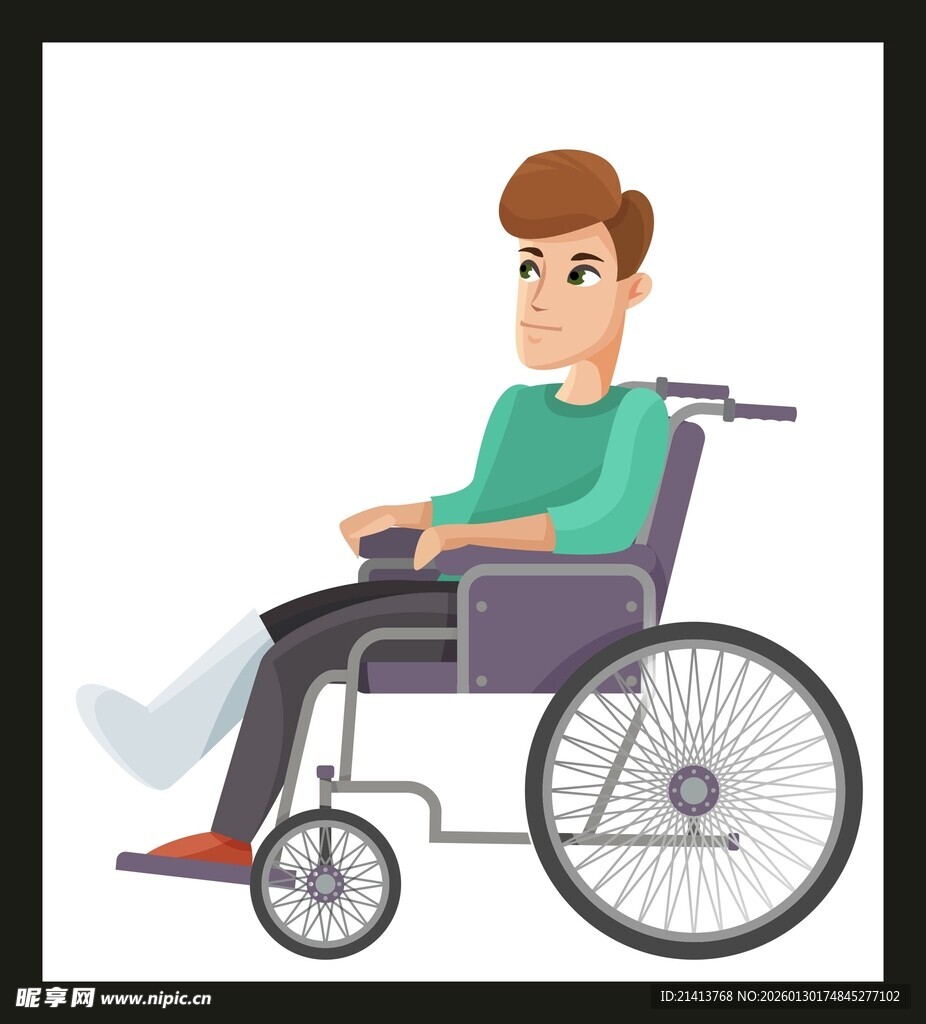 坐轮椅的男性