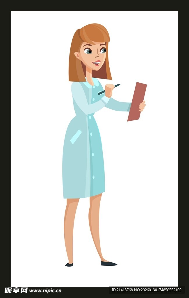 女子手持书本优雅站立