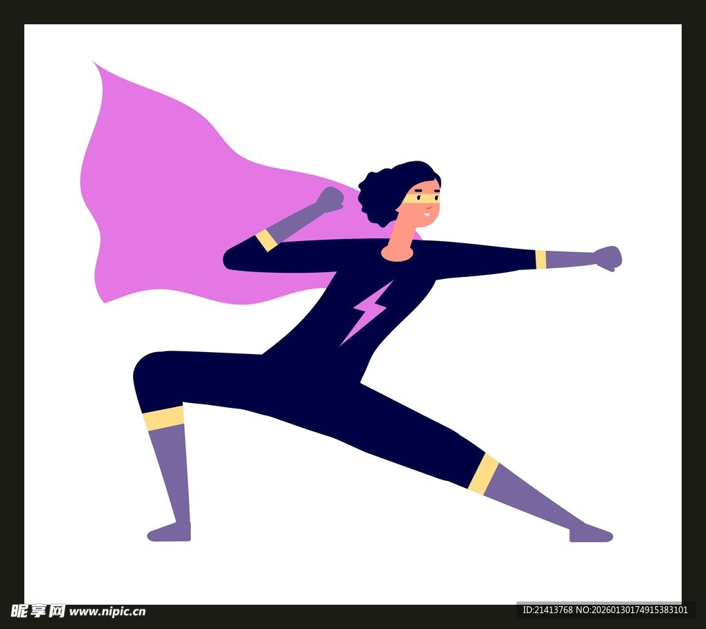 英勇女超人摆出战斗姿势