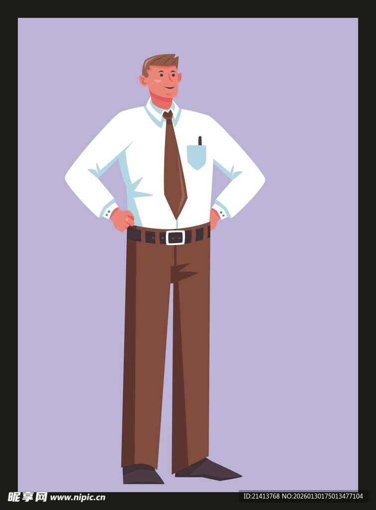 商务男士站姿形象展示