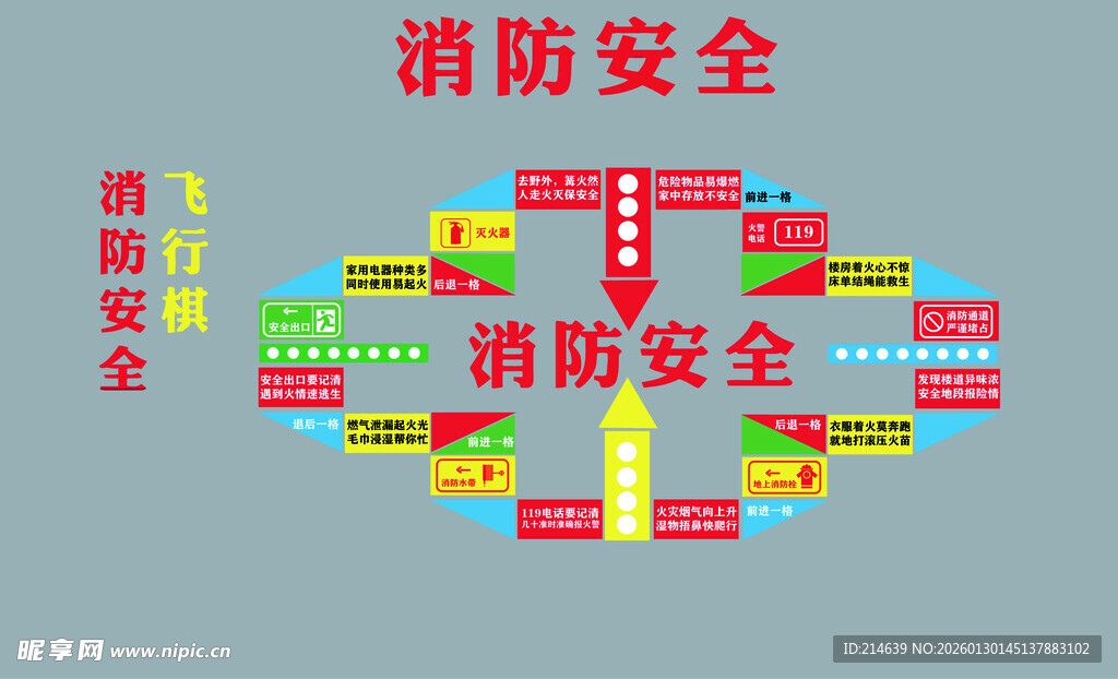 消防安全宣传多彩展板