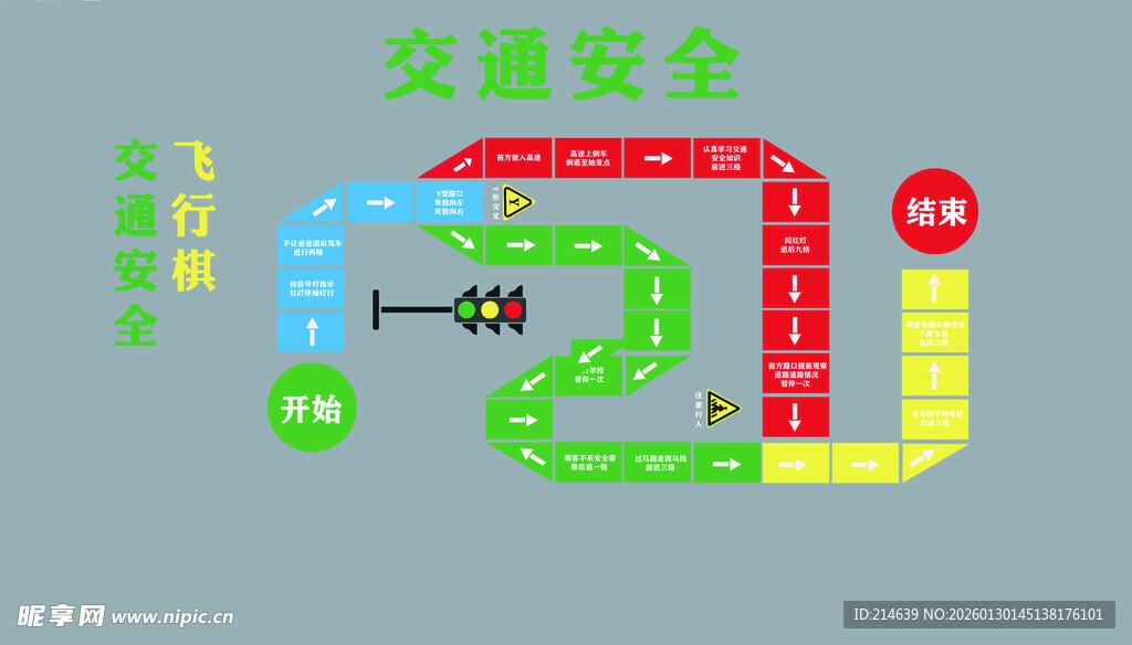 交通安全知识趣味路线图