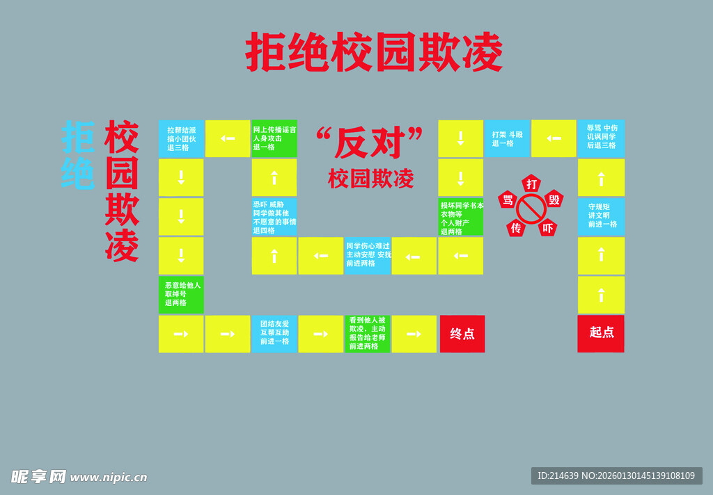 拒绝校园欺凌宣传海报