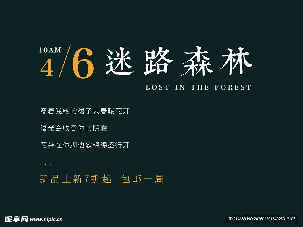 迷路森林活动宣传海报