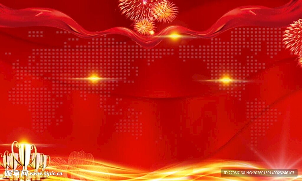 喜庆红色背景舞台背景