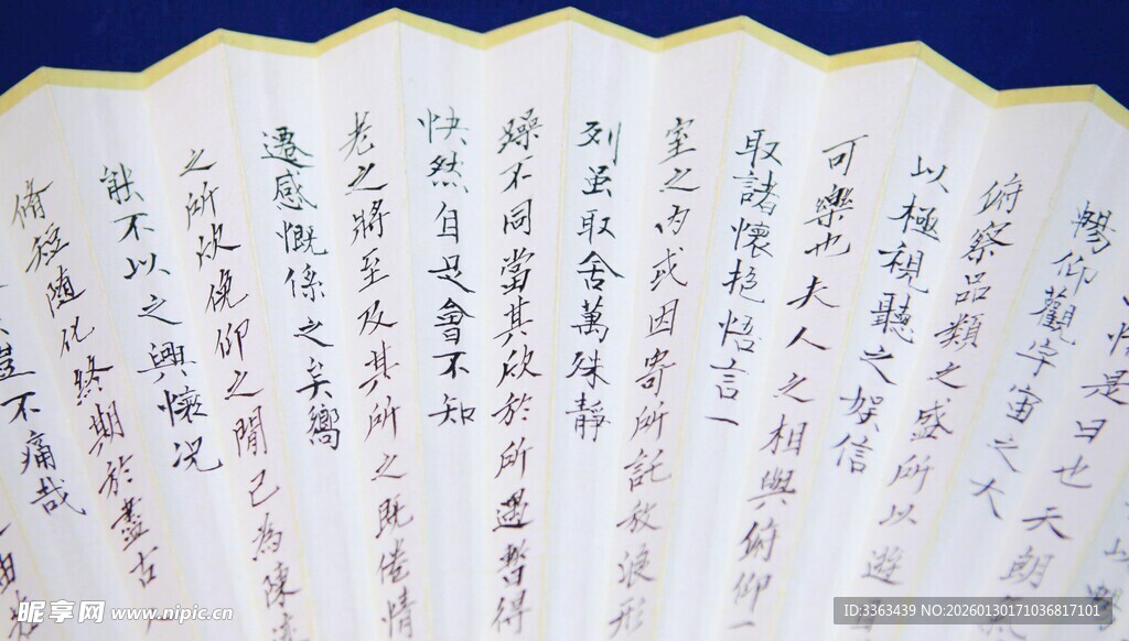 扇面书法作品展示