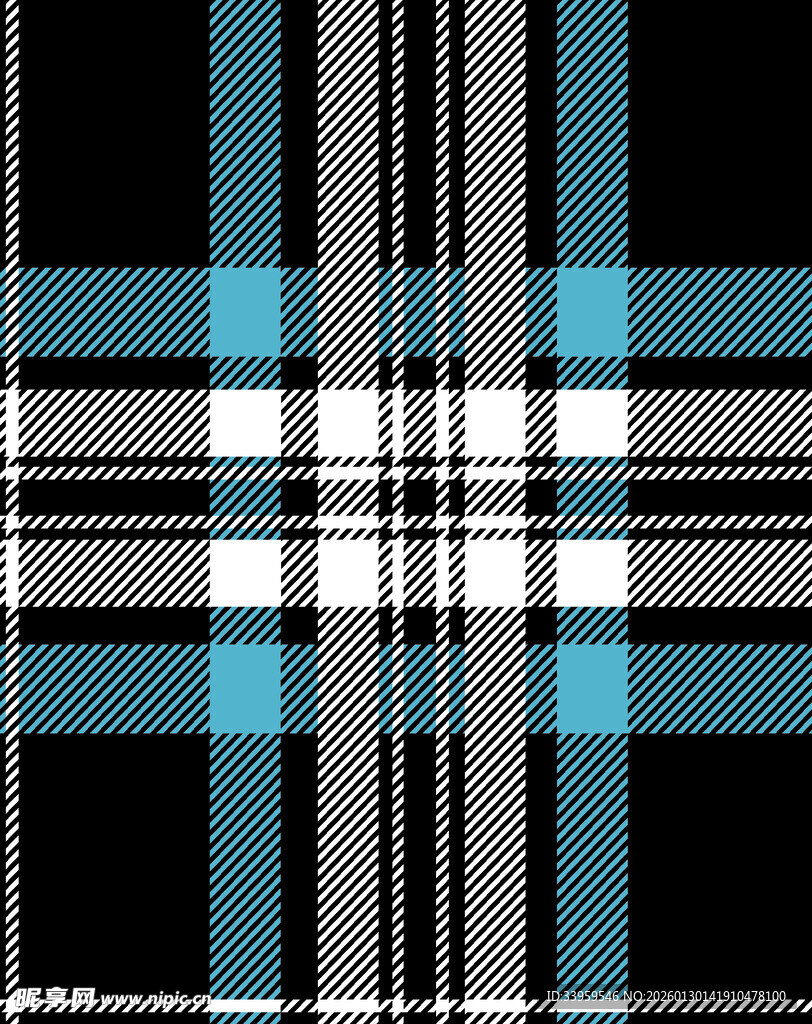 蓝黑格纹图案