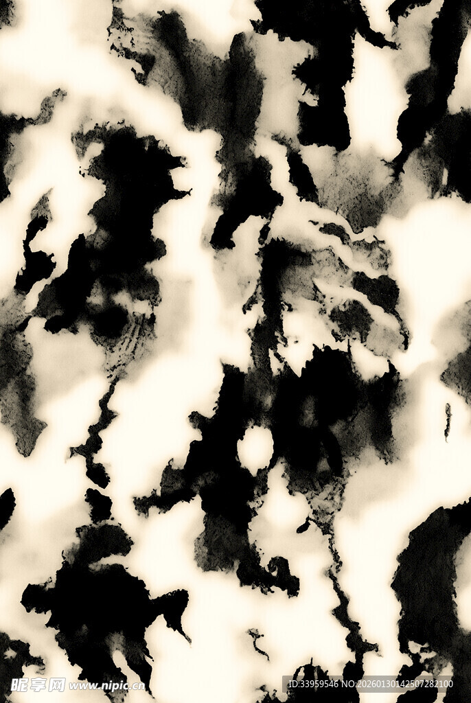 黑白水墨抽象纹理图案