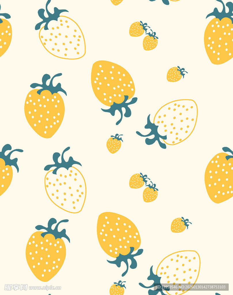 草莓图案背景图