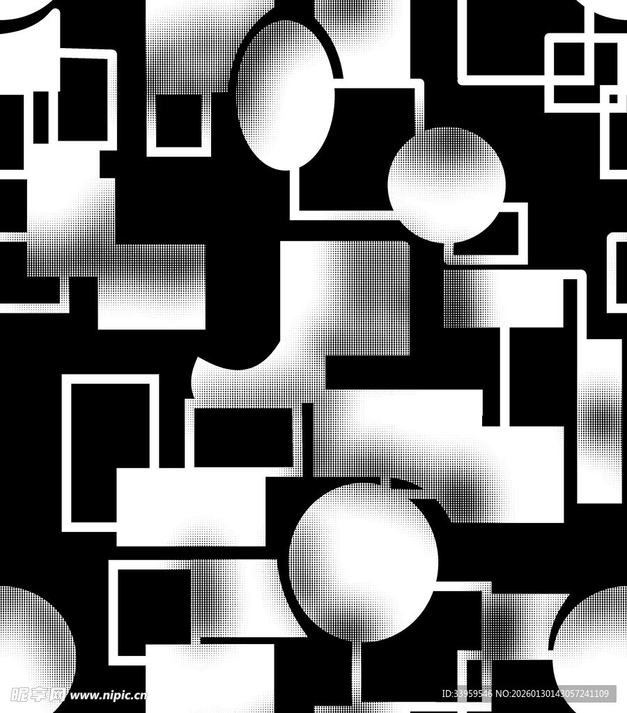 黑白几何抽象图案背景
