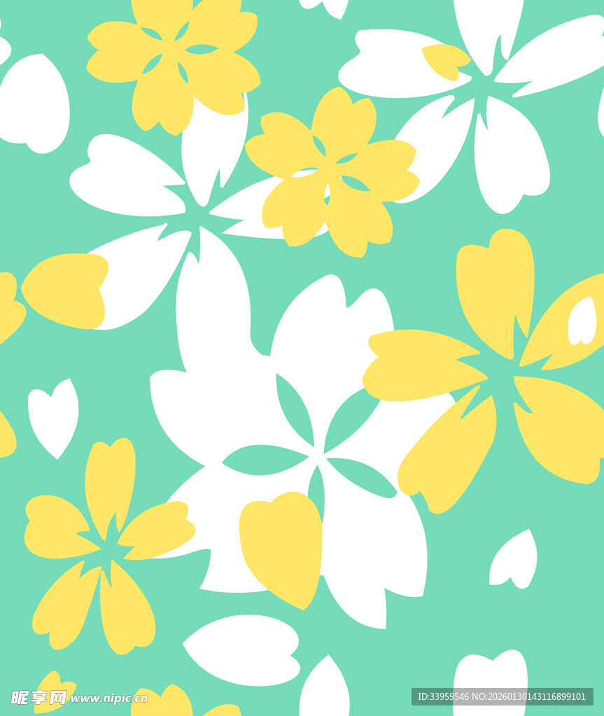 清新花卉图案背景