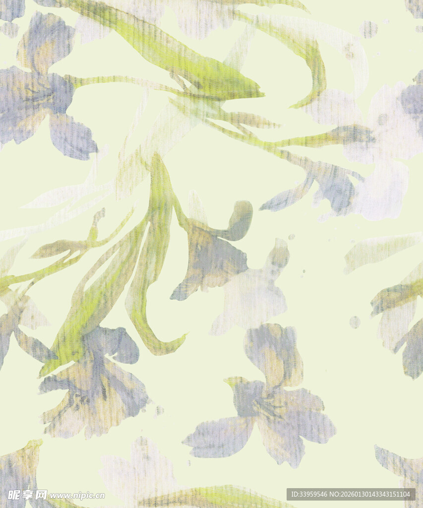 淡彩鸢尾花卉图案背景