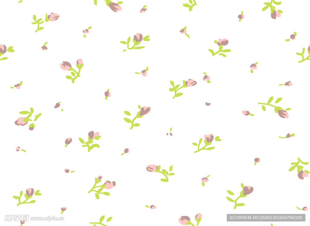 清新花卉图案背景纹理