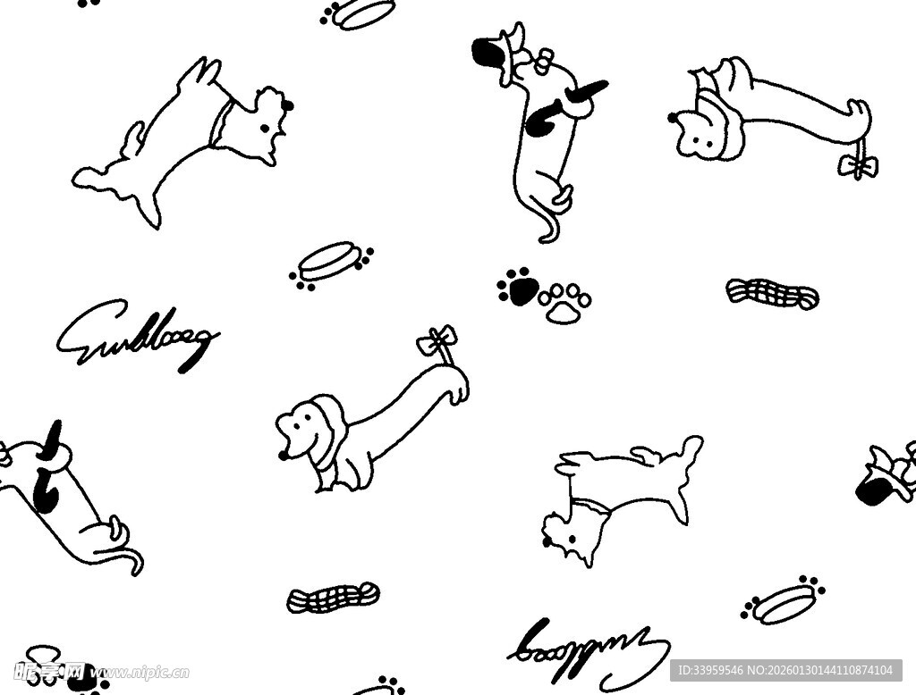 可爱猫咪图案设计素材