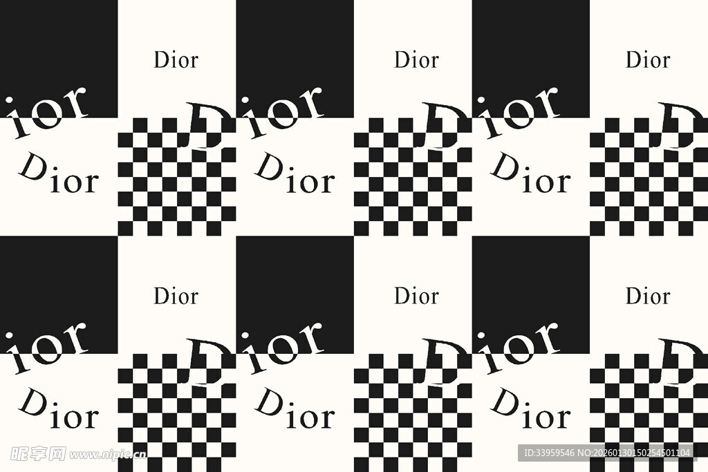 黑白棋盘格prior图案展示