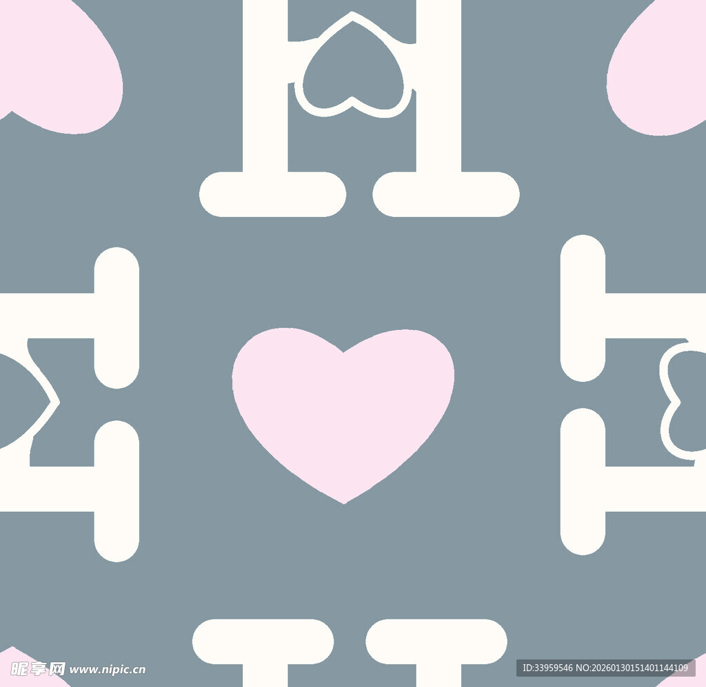 爱心字母几何图案背景