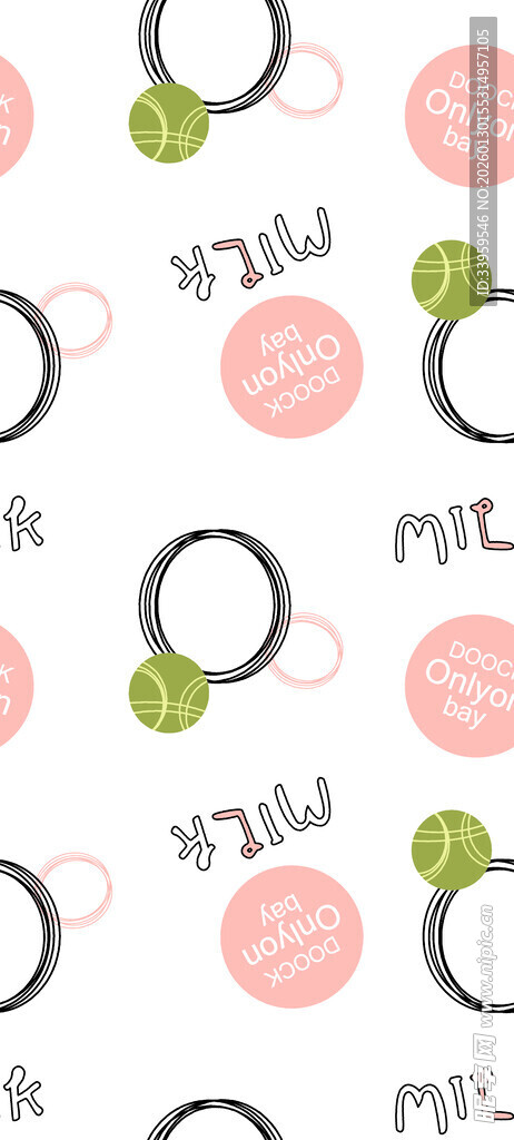 浪漫粉色系婚礼元素图案