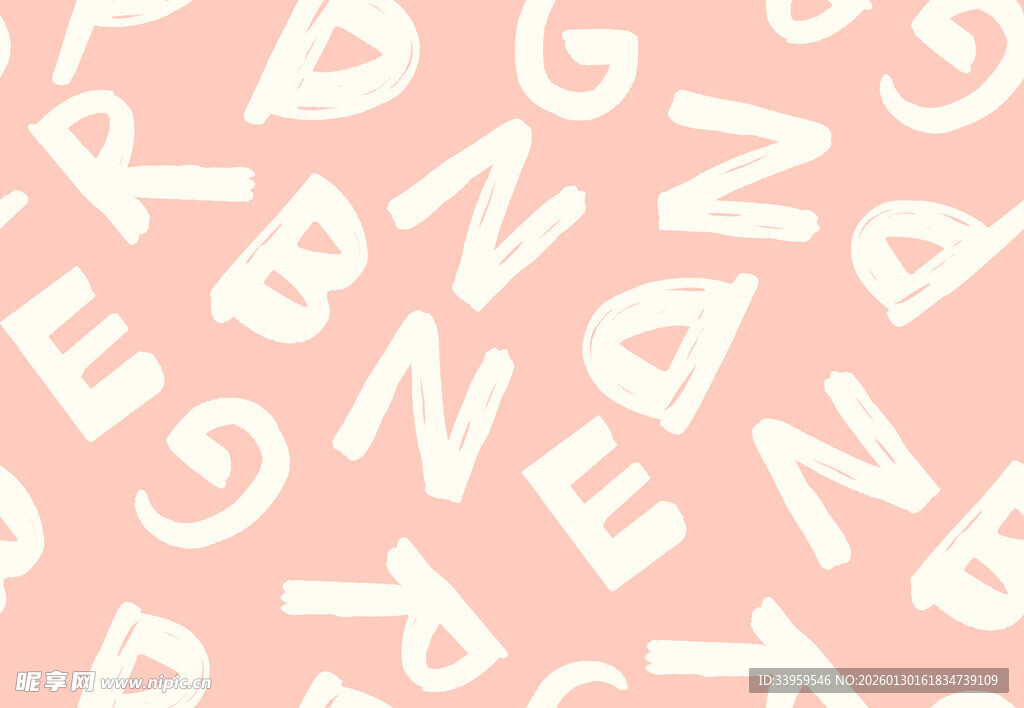 粉色背景字母图案纹理