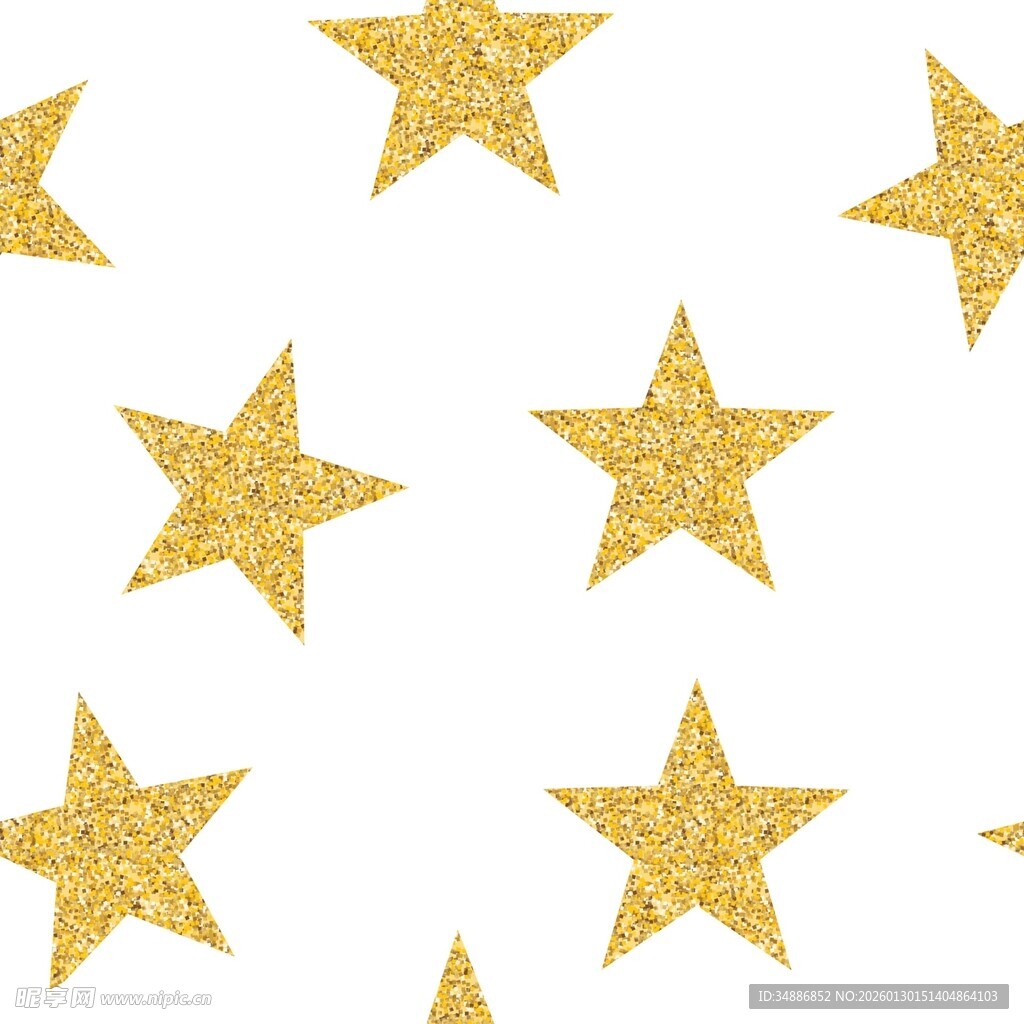 金色星星图案