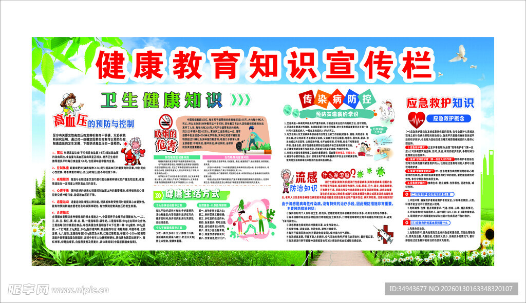 健康教育宣传栏展示