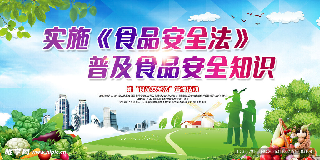 实施食品安全法宣传海报