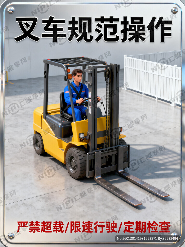 叉车规范操作标识图