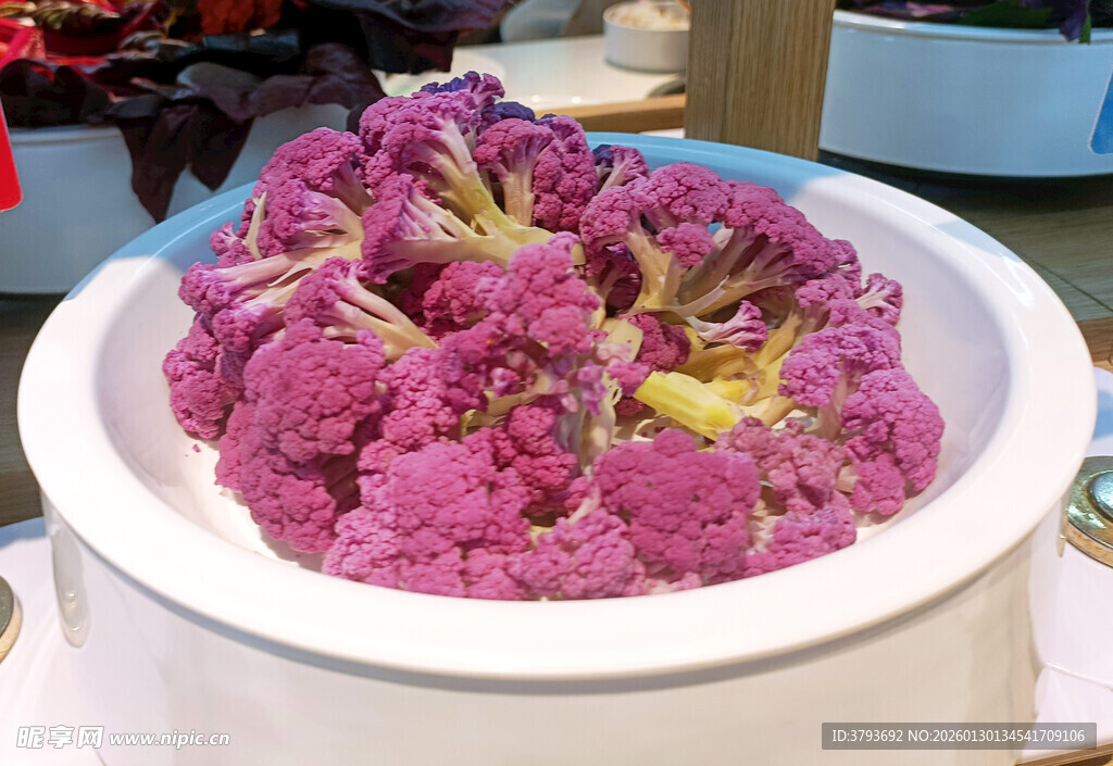 紫色花椰菜 独特蔬菜展示