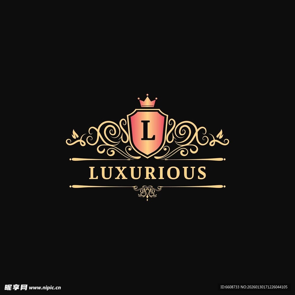 奢华L标志设计